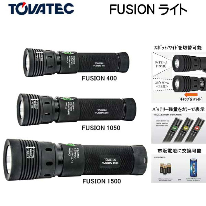 楽天市場】TOVATEC トバテック FUSION 400 ライト 400 ルーメン 