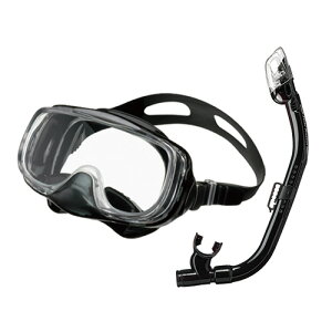 REEFTOURER 水が入らないシュノーケル RC0109 シュノーケリング用 スノーケル&マスク2点セット  排水弁付マスク セット ランキング入賞 ■男女兼用 大人用 高品質 RC-0109 シリコン