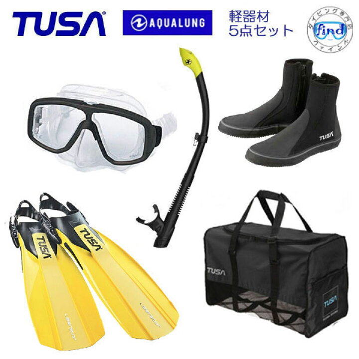 楽天市場】TUSA 軽器材セット 5点 M20 マスク ヴァリオスノーケル 