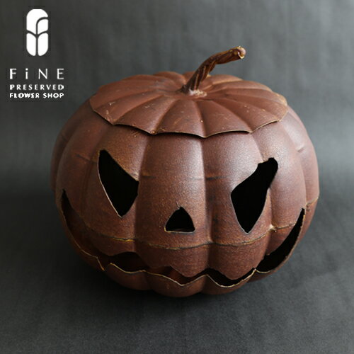 楽天市場 雑貨 ハロウィン メタルヘッドパンプキン プリザーブドフラワーfine