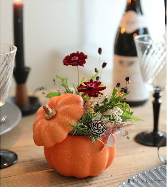 楽天市場】ハロウィン 飾り秋 アレンジ パーティ プリザーブドフラワー 