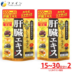 金のしじみウコン肝臓エキス [2個セット] 630mg クルクミン しじみエキス末 オルニチン 配合 1日3～6粒/90粒入 ファイン