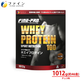 【10%クーポン!3/5まで】 ファインプロ ホエイプロテイン 100 チョコ味 50食 1012g 溶けやすい ビタミン プロテイン チョコレート 味付き 水 で 美味しい プロテイン ホエイ ファイン