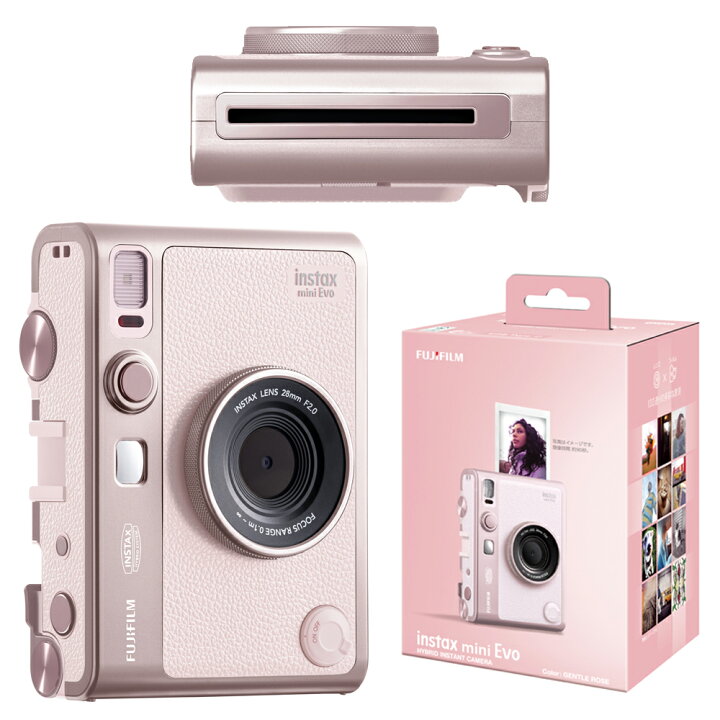 楽天市場】【ケースセット】“チェキ” INSTAX mini Evo GENTLE ROSE 