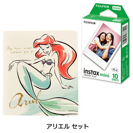 【選べるアルバム＆フィルムセット】 チェキフィルム ディズニーチェキ アルバム フォトアルバム instax mini チェキアルバム 36 ミニ ポケットアルバム ミッキー フィルム セット disney ミッキー ミニー ドナルド アリエル ベル 10枚