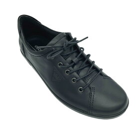 【ecco エコー】20650356723 ECCO SOFT 2.0 ウィメンズ レザースニーカー BLACK ブラックウォーキングシューズ コンフォート 軽量 履きやすい 歩きやすい 疲れにくいレディース 婦人靴 シンプル おしゃれ かわいい カジュアル 天然皮革 エコーソフト