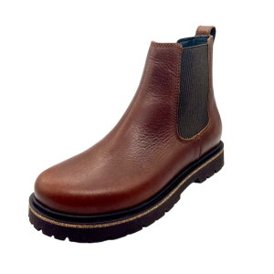 【BIRKENSTOCK ビルケンシュトック】1025718 HIGHWOOD SLIP ON ハイウッドスリッポン チョコレート CHOCOLATEサイドゴア ハーフブーツ ミドル丈 ナチュラルレザー マイクロファイバーブーツ ナチュラル