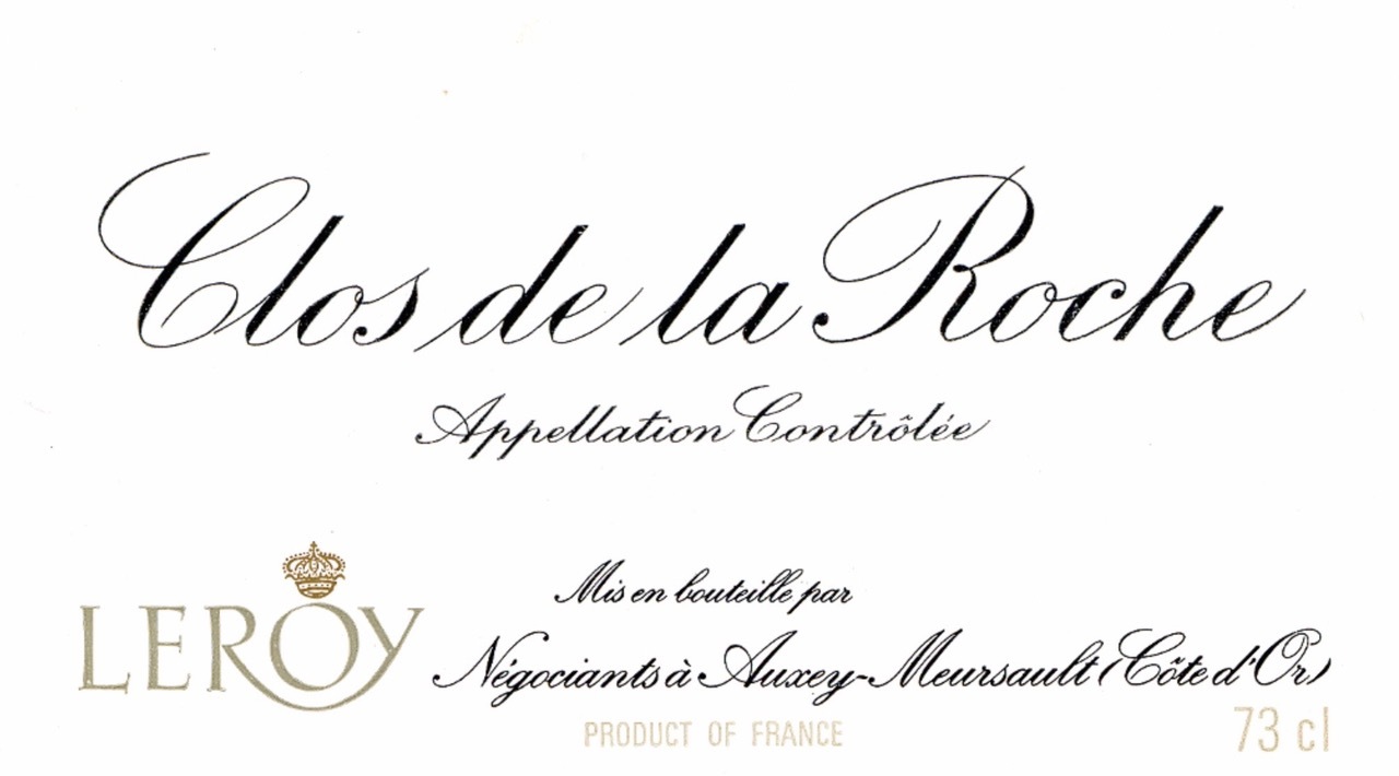 安心発送】Clos de la ラ Leroy ロシュ ド クロ 2013 ドメーヌ Roche 2013 Domaine ルロワ 赤ワイン 