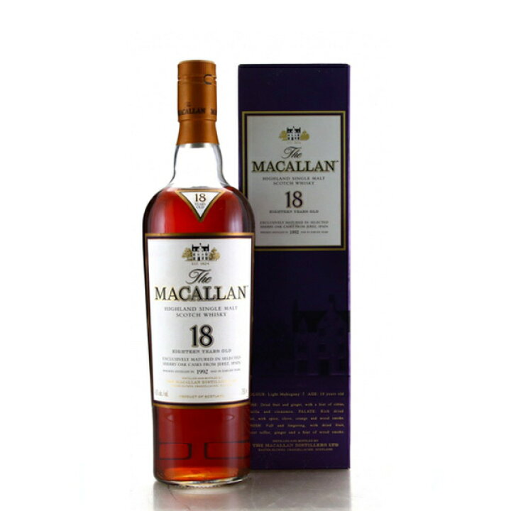 楽天市場】Macallan 1992 18 Year Old / マッカラン 1992 18年 : Fine 