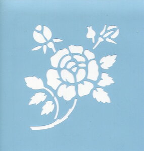 ファインホームのステンシルシート  バラ7Lサイズ fh-612L