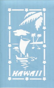 ファインホームのステンシルシート ハワイアンナイト Sサイズ fh-095S