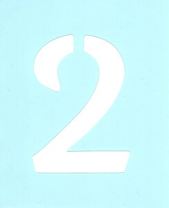 ファインホームのステンシルシート 数字 fh-438-2 8cmタイプ