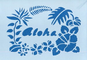 ファインホームのステンシルシート ハワイアン1Lサイズ fh-046L
