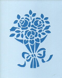 ファインホームのステンシルシート バラの花束Lサイズ fh-082L