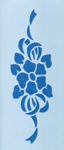 ファインホームのステンシルシート Lサイズお花とリボンB fh-316L