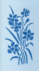 ファインホームのステンシルシート ラッパすいせんSサイズ fh-604s