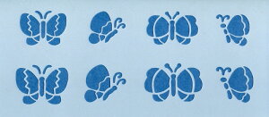 ファインホームのステンシルシート チョウ色々 Lサイズ fh-060L