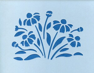 ファインホームのステンシルシート 団子菊Lサイズ fh-317L