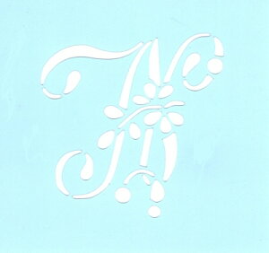 ファインホームのステンシルシート fh-358 花文字N