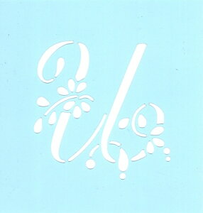 ファインホームのステンシルシート fh-365 花文字U