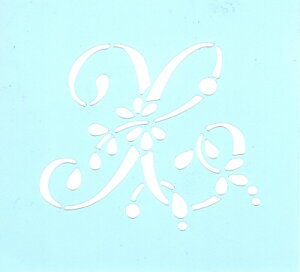 ファインホームのステンシルシート fh-368 花文字X