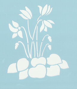 ファインホームのステンシルシート シクラメン 97×120×0,2 Sサイズ fh-515s