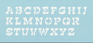 ファインホームのステンシルシート アルファベットE fh-519