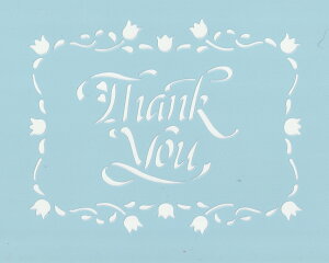 ファインホームのステンシルシート fh-539-180 ありがとう 180×141サイズ