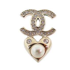 【中古】CHANEL/シャネル ココマーク フェイクパール ラインストーンピアス片方/j39-1