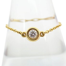 【中古】TIFFANY/ティファニー 750 ダイヤモンド バイザヤード リング/17号/j65-5