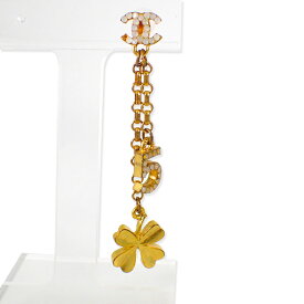 【中古】CHANEL/シャネル 金色ココマーク 5ラインストーンピアス 片方 /j83-5