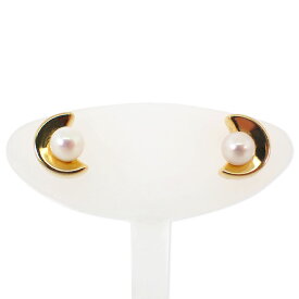 【中古】MIKIMOTO/ミキモト/K18YG/アコヤ真珠/パール/ピアス/j34-8