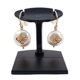 【中古】VENDOME/ヴァンドーム K10 淡水パール ピアス/j22-10