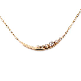 【中古】4℃/K18PG/ダイヤモンド/ライン/ネックレス/j36-10