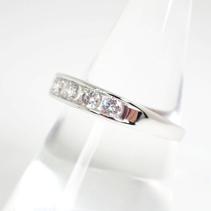 楽天市場】【中古】Pt900 ダイヤモンド 0.7ct レール留め リング 20.5  
