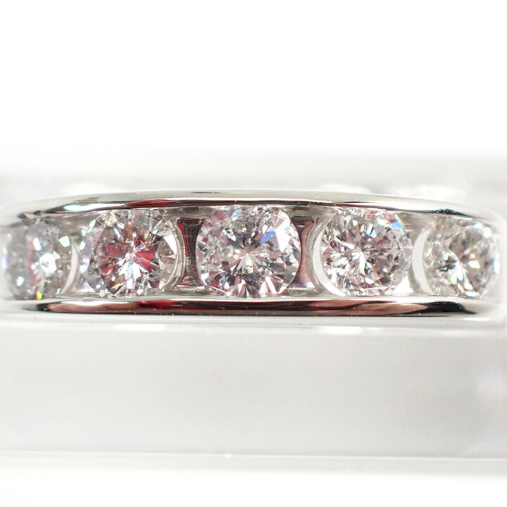 楽天市場】【中古】Pt900 ダイヤモンド 0.7ct レール留め リング 20.5  