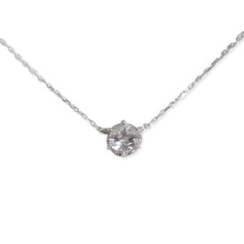 【中古】4℃ K10WG ダイヤモンド ペンダント/ネックレス/j73-33