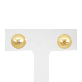 【新品】K18 南洋白蝶真珠/ゴールデンパール ピアス/g517-42