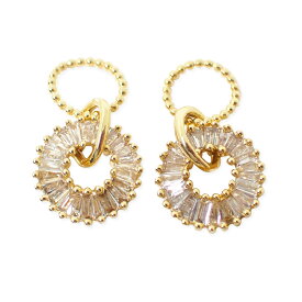 【中古】K18YG/ダイヤチャーム/2pc/ペンダントトップ兼用/j55-52