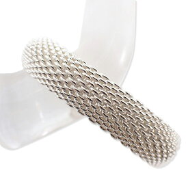 【中古】TIFFANY/ティファニー 925 サマセットメッシュ バングル/j31-60