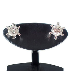 K14WG ダイヤモンド FD1.06 ピアス/g528-69