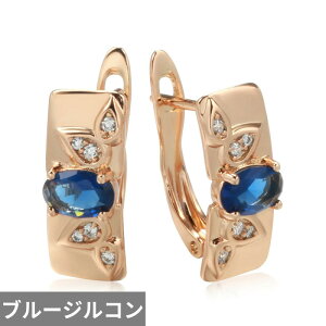 【送料無料】 ピアス 花 フラワー ジルコニア 青 ブルー ゴールド スクエア レディース エレガント 幾何学 四角 太陽 エンボス ジルコン ゴシック ジュエリー ファッション セクシー