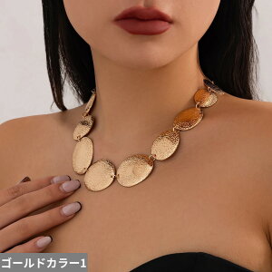 【送料無料】 ピアス ネックレス サークル チェーン ラウンド ドロップ ロング レディース クリエイティブ パンク 楕円形 テクスチャ スパンコール タッセル グランジ ジュエリー セット 新