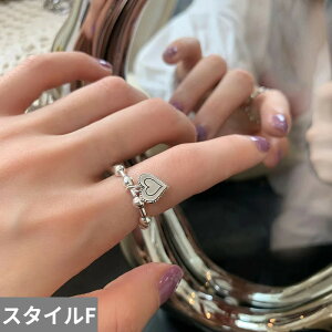 �y���������z �w�� �����O �r���e�[�W �V���o�[ �V���v�� �n�[�g �^�C LOVE ���f�B�[�X �t�@�b�V���� �J�b�v�� �f�U�C�� Love �p�[�e�B �W���G���[