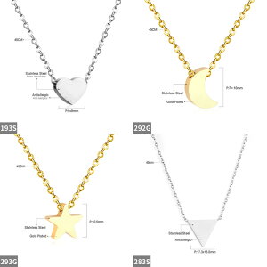 【送料無料】 ペンダント 指輪 リング ネックレス ステンレス ビンテージ ゴールド チェーン クロス 月 星 レディース メンズ スモール ムーン スター リンク カラー スチール ベイビー ガー