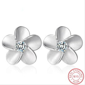 【クーポン利用で3850円】 ピアス 花 フラワー シルバー レディース 1ペア 1% リアル 925 針 ニードル ジュエリー ファッション かわいい 小さい スタッド ギフト ガール ティーンズ レディ