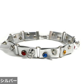 【クーポン利用で4350円】 チョーカー ネックレス ラインストーン シルバー レザー レディース ファッション YK リベット 象眼細工 ゴシック パンク カラー パーティ ジュエリー