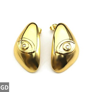 【送料無料】 ピアス クリスタル ステンレス 青 ブルー ゴールド トルコ レディース スチール 悪 エビル 目 アイズ ガール カラー ラッキー スタッド ジュエリー ギフト