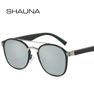 【送料無料】 サングラス スクエア レトロ レディース メンズ ファッション ダブル ブリッジ 四角 贅沢 勾配 鏡 ミラー 影 UV400 太陽 眼鏡 グラス