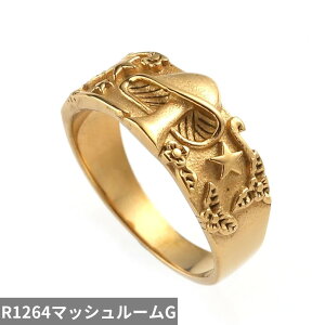 【送料無料】 指輪 リング ステンレス プラント レトロ 植物 星 レディース メンズ キノコ マッシュルーム スター スチール パンク 新しい ロック ジュエリー ファッション アクセサリー ス